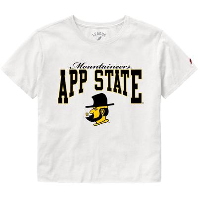 App State League Women's Clothesline Cotton Crop Tee