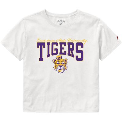 LSU League Women's Clothesline Cotton Crop Tee