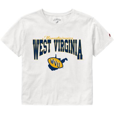 West Virginia League Women's Clothesline Cotton Crop Tee