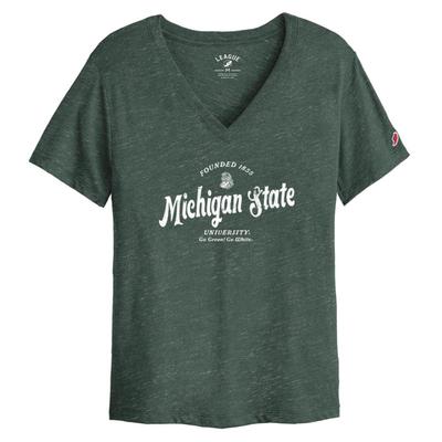 Michigan State League Women's Intramural Boyfriend V-Neck Top