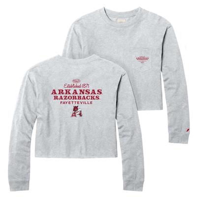 Arkansas League Women's Clothesline Cotton Long Sleeve Midi Tee