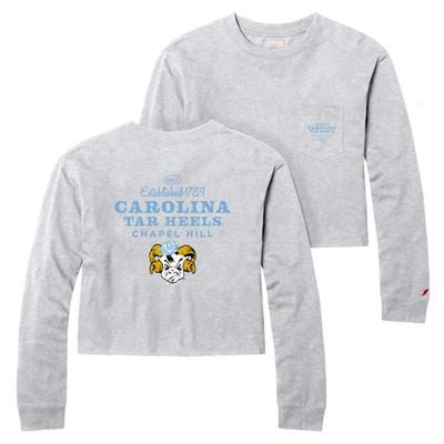 UNC League Women's Clothesline Cotton Long Sleeve Midi Tee