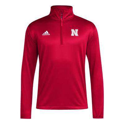 Nebraska Adidas Sideline Knit 1/4 Zip