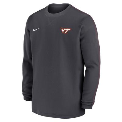 Virginia Tech Nike Coach Long Sleeve Crew Top