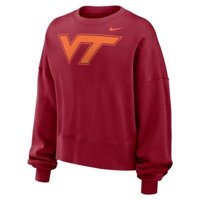 Virginia Tech Nike Women's Phoenix Fleece Crew