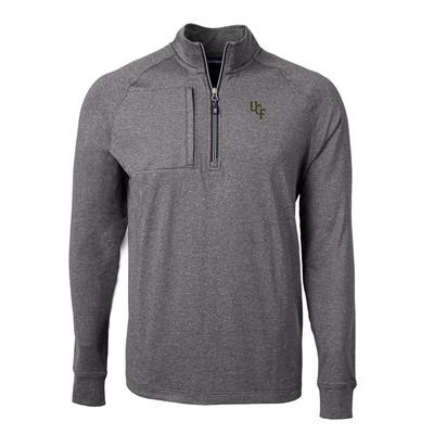 UCF Baseball Cutter & Buck Men's Adapt Eco Knit Heather 1/4 Zip Pullover