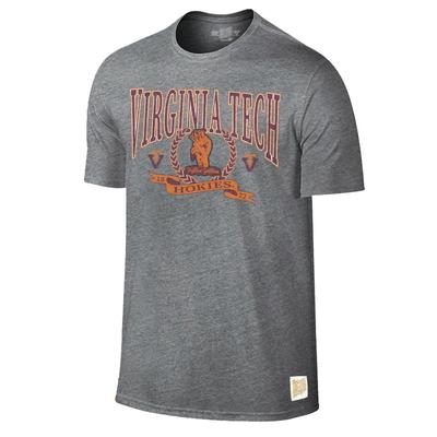 Virginia Tech Retro Brand Reverse Arch Streaky Tee