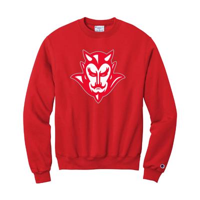 Halls Champion Red Devils Logo Crew Sweatshirt