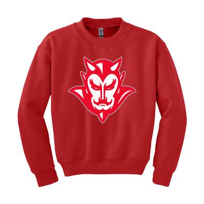 Halls YOUTH Red Devils Logo Crew Sweatshirt