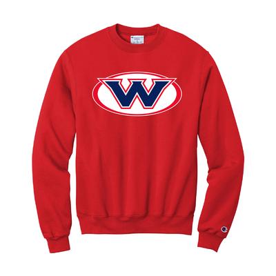 West High School Champion Oval Logo Crew Sweatshirt