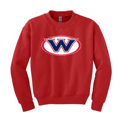 West High School YOUTH Oval Logo Crew Sweatshirt