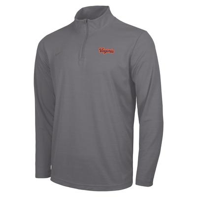 Virginia Nike Script Intensity 1/4 Zip GUNSMOKE