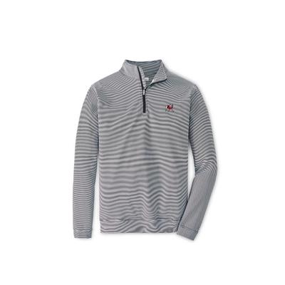 Georgia Standing Bulldog Perth Sugar Stripe Performance 1/4 Zip Pullover