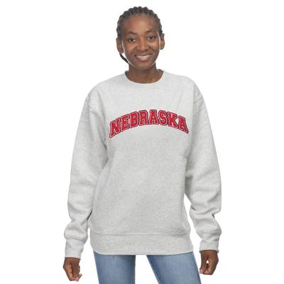 Nebraska Zoozatz Chenille Applique with Outline Sport Crew