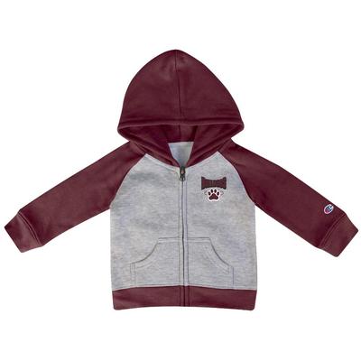 Mississippi State Champion Toddler Raglan Full Zip Hoodie