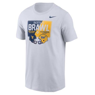 West Virginia Nike Backyard Brawl Split Box Core Cotton Tee