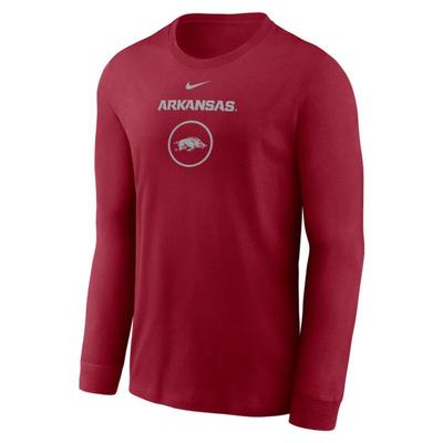 Arkansas Nike Dri-Fit Legend Basketball Practice Long Sleeve Tee