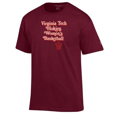 Virginia Tech Champion Stacked Women's Basketball Tee