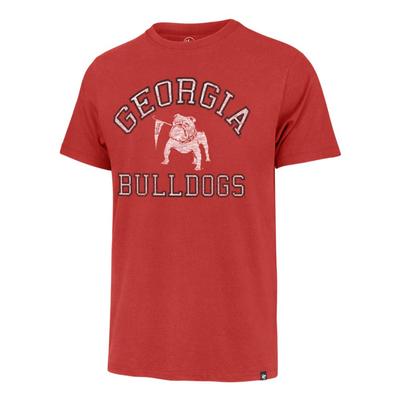 Georgia 47 Brand Red Bulldog w/ Pennant Franklin Tee