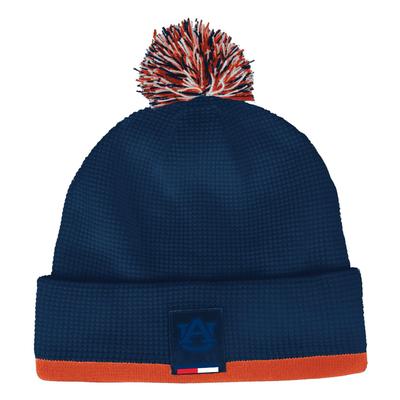 Auburn Under Armour Waffle Knit Pom Beanie