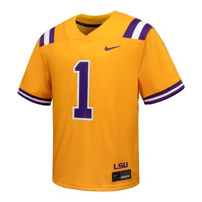 LSU Nike #1 YOUTH Alternate Football Game Jersey