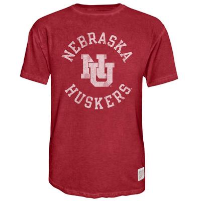 Nebraska Retro Brand Arch Mascot Oil Wash Tee
