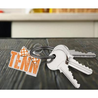 Checkerboard Bow Keychain