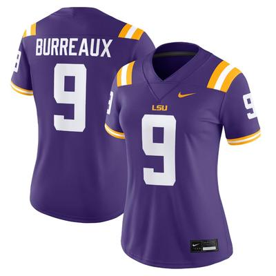 LSU Nike Women's #9 Burreaux Game Jersey