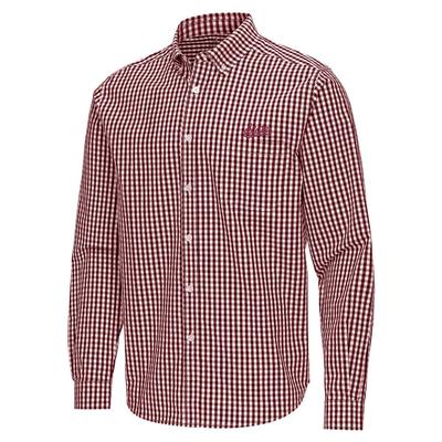 Mississippi State Antigua Ellis Gingham Woven Shirt
