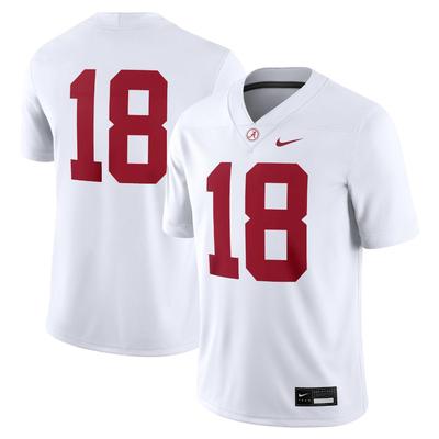 Alabama Nike #18 Road Game Football Jersey