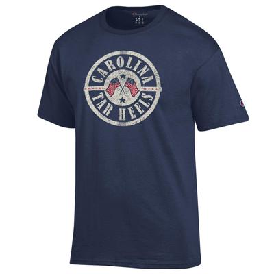 UNC Champion Circle Flags Americana Tee