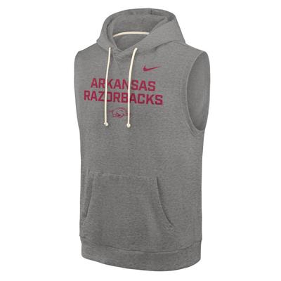 Arkansas Nike Dri-Fit Fleece Sleeveless Hoodie