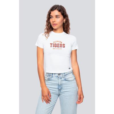 Clemson Hype And Vice Cotton Jersey Cropped Tee