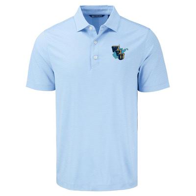 West Virginia Cutter & Buck Vault Throwback Forge Fine Line Polo