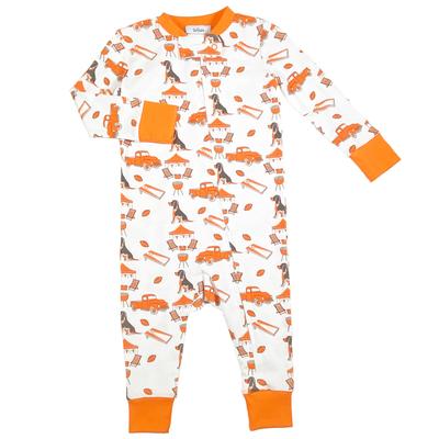 Ishtex Infant Hound Dog Tailgate Playsuit