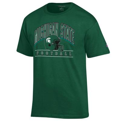 Michigan State Champion Arch Helmet Football Bars Tee