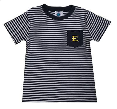 ETSU Toddler Striped Pocket Tee