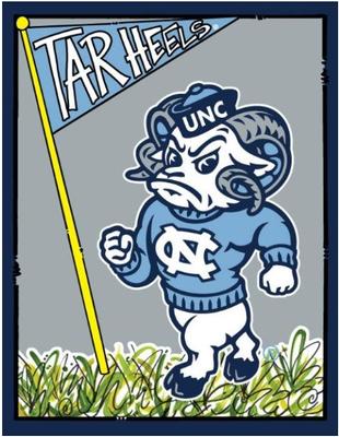 UNC Magnolia Lane Mascot Garden Flag 