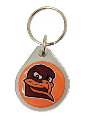 Virginia Tech Circle HokieBird Keychain