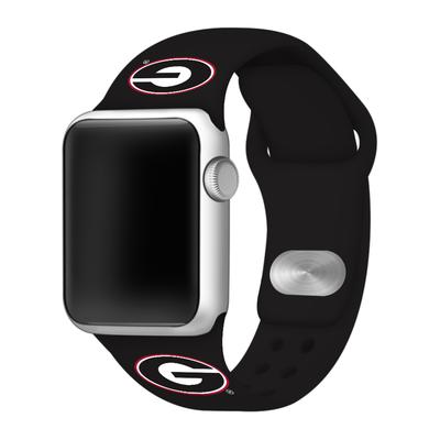 Georgia Black Apple Watch Silicone Sport Band 38mm