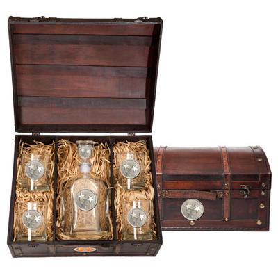 Tennessee Heritage Pewter Tristar Capitol Decanter Chest Set