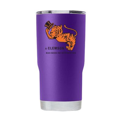 Clemson Gametime Sidekick 20oz Gentleman Tiger Vault Tumbler With Lid