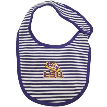 LSU Infant Striped Bib