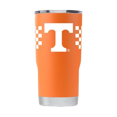 Tennessee Gametime Sidekick 20 Oz Checkerboard Striped Tumbler With Lid