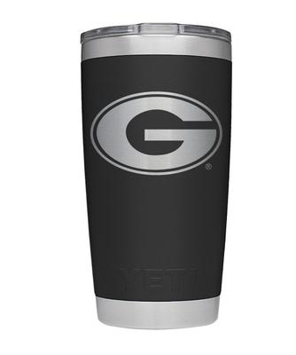 Georgia Yeti 20oz Black Powder Coated Rambler