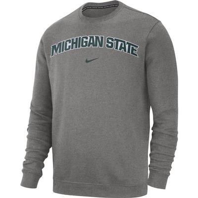 Michigan State Nike Fleece Club Crew Sweatshirt