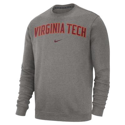 Virginia Tech Nike Fleece Club Crew Sweater