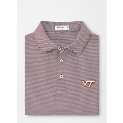 Virginia Tech Peter Millar Jubilee Stripe Jersey Polo