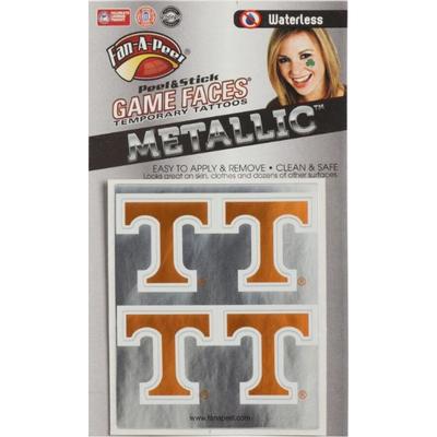 Tennessee Metallic Waterless Face Tattoos