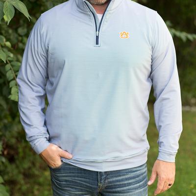 Auburn Peter Millar Perth Stripe Quarter Zip